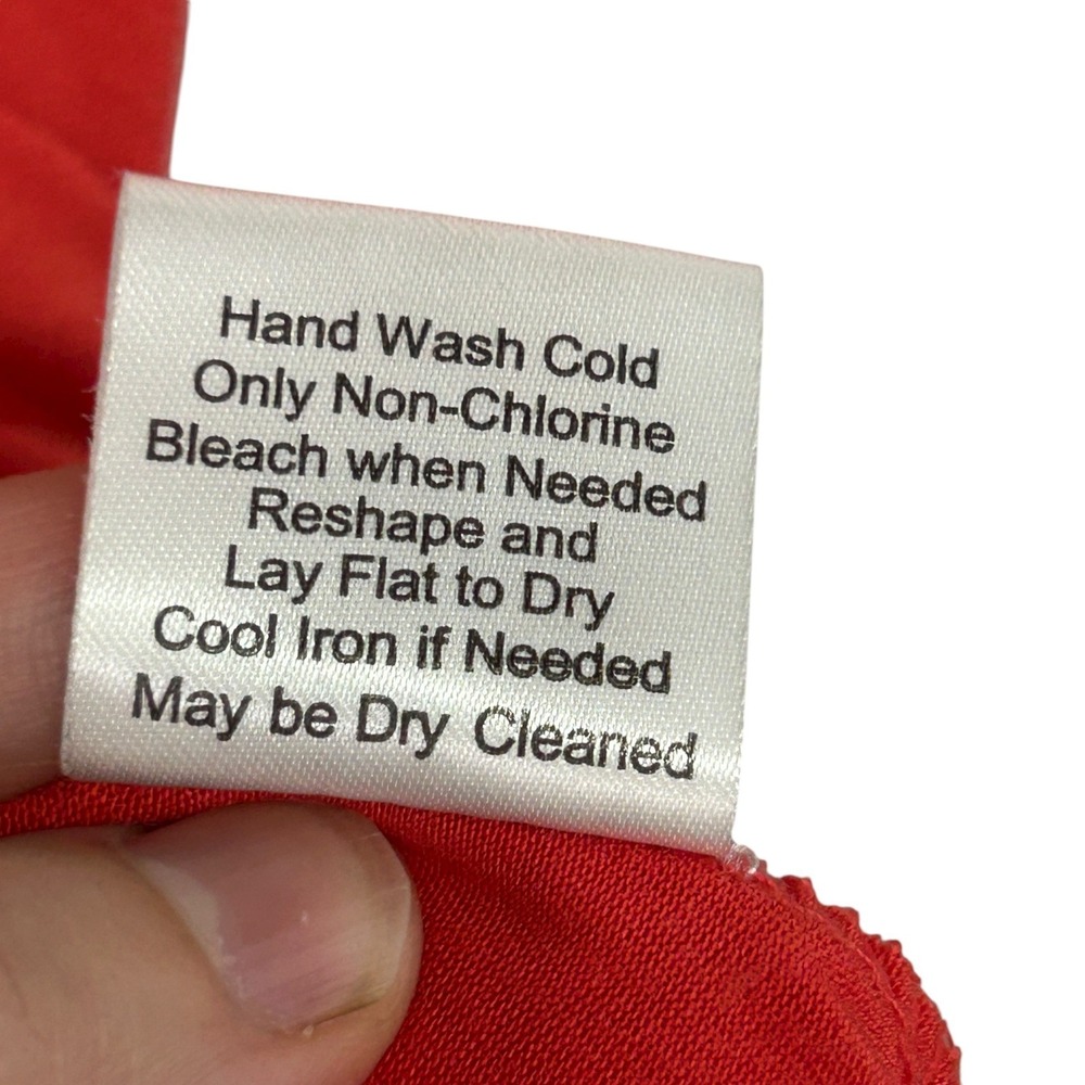 Soft Surroundings Red Shirt Dress Large Minimalist Costal Flowy Asymmetrical Hem - Picture 9 of 11